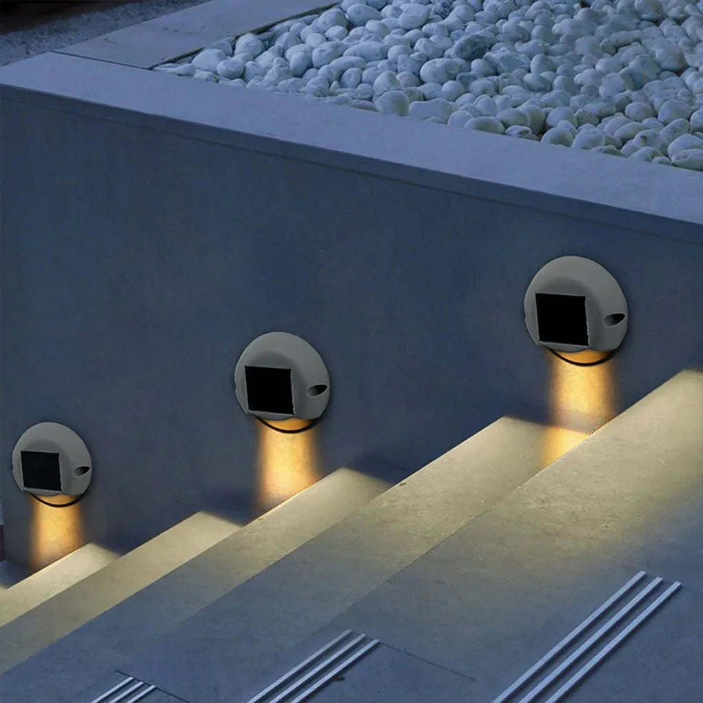 Outdoor Step Light | Solar LED & Dusk-to-Dawn Sensor | IP65