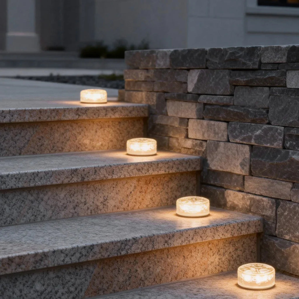 Outdoor Step Light | Solar-Powered & Automatic Dusk Sensor & IP65 Waterproof
