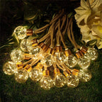Outdoor String Lights | Solar-Powered Filament LEDs & Hemp Rope