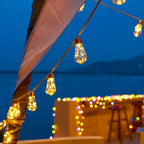 Outdoor String Lights | Solar-Powered Filament LEDs & Hemp Rope