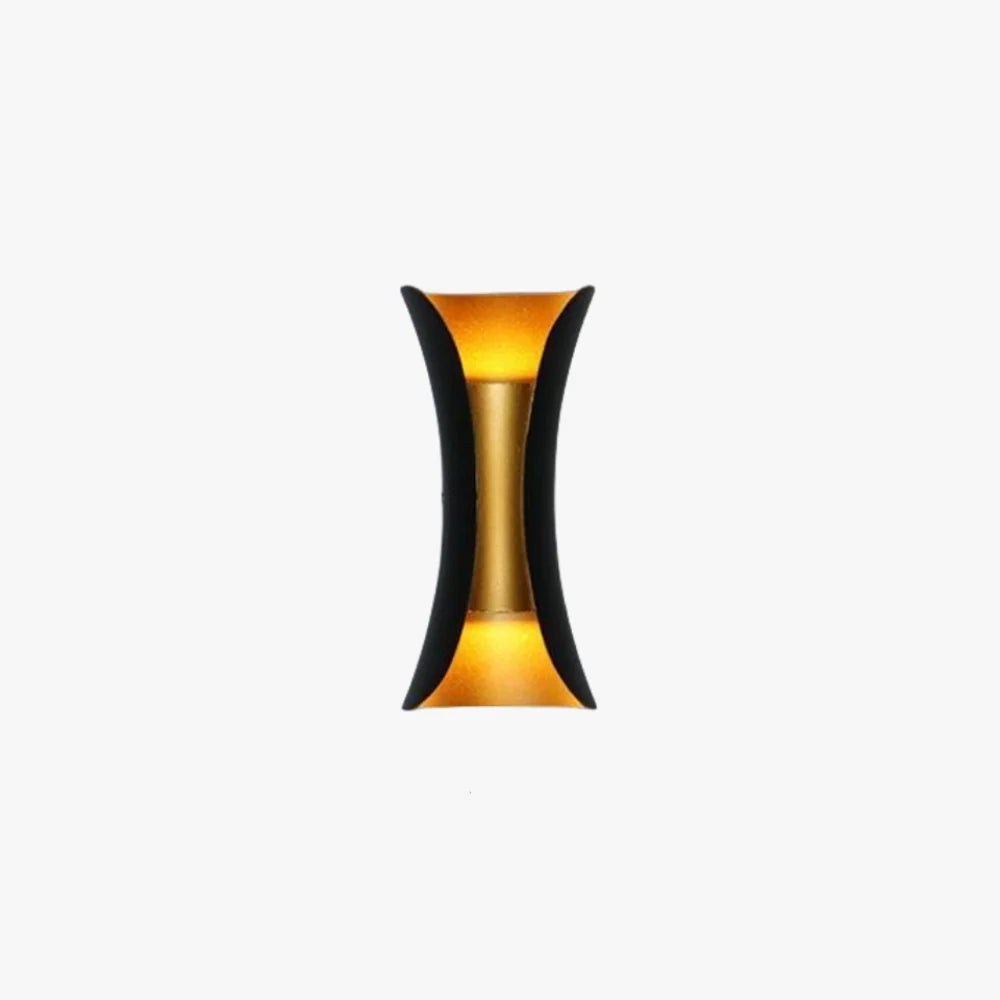 Outdoor Wall Lamp | Integrated LED & IP65 Weather Resistant | Black-Gold Finish