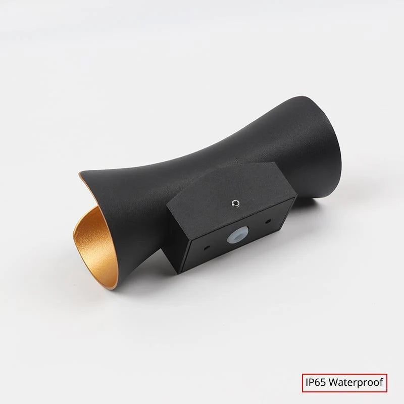 Outdoor Wall Lamp | Integrated LED & IP65 Weather Resistant | Black-Gold Finish