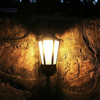 Outdoor Wall Light | Hexagonal Aluminum & Frosted Glass | Hardwired E26 Socket