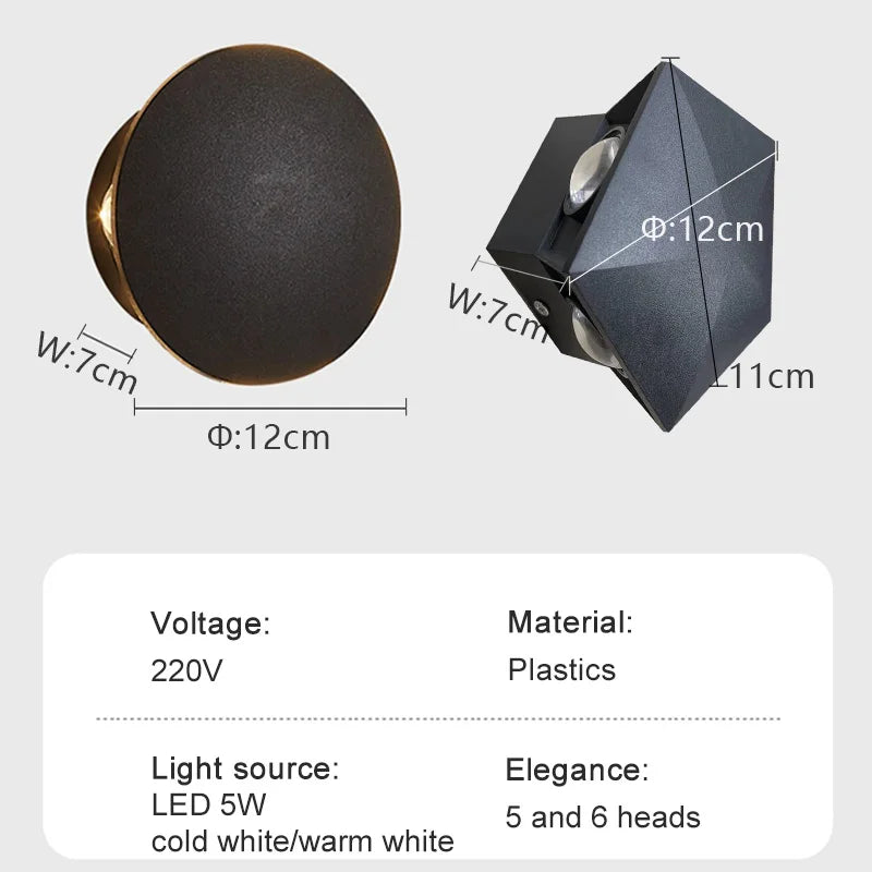 Outdoor Wall Light | LED & IP65 Weatherproof | Aluminum & Glass