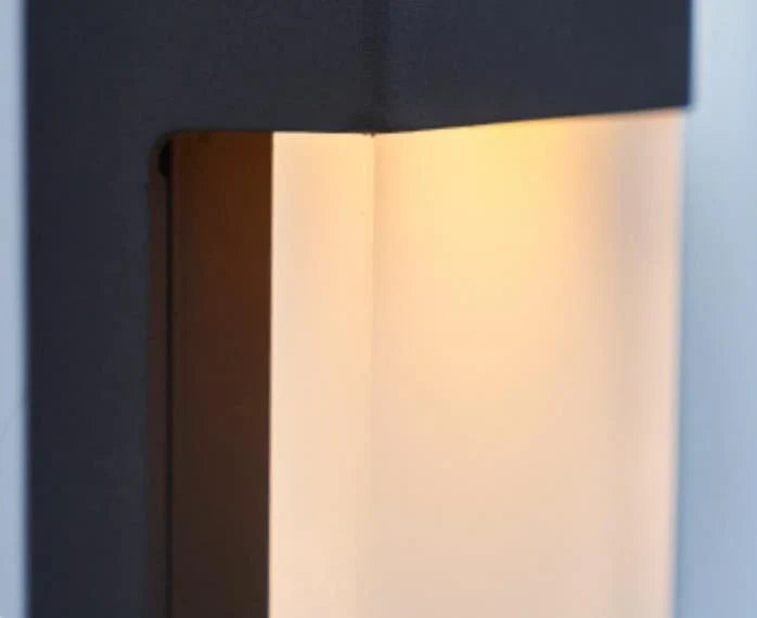 Outdoor Wall Light | Solar-Powered LED & Frosted Glass