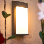 Outdoor Wall Light | Solar-Powered LED & Frosted Glass