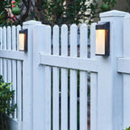 Outdoor Wall Light | Solar-Powered LED & Frosted Glass