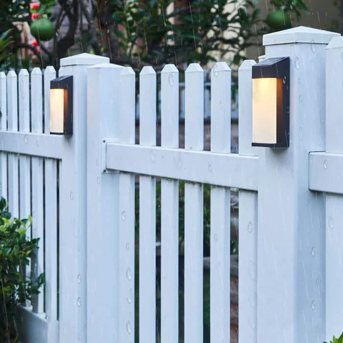 Outdoor Wall Light | Solar-Powered LED & Frosted Glass