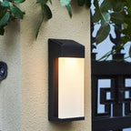 Outdoor Wall Light | Solar-Powered LED & Frosted Glass