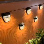 Outdoor Wall Light | Solar-Powered Warm White LED | Set of 4