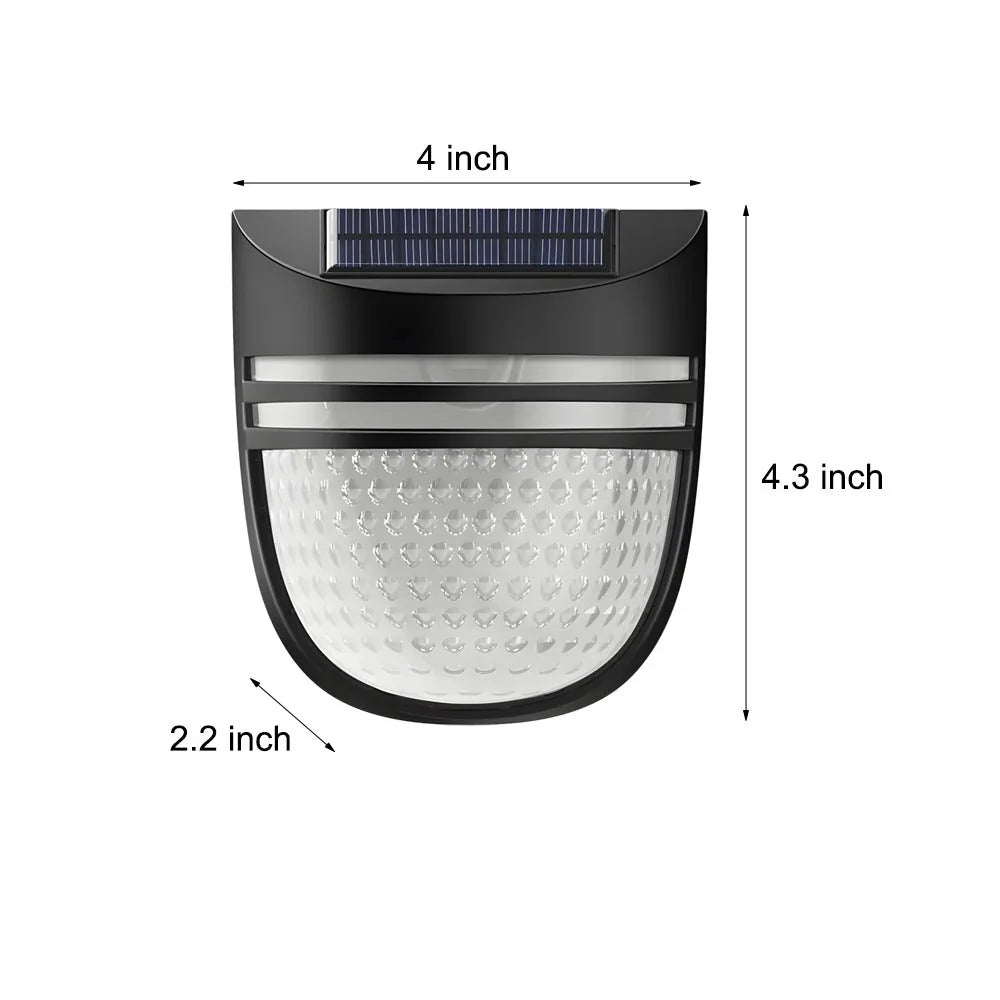 Outdoor Wall Light | Solar-Powered Warm White LED | Set of 4