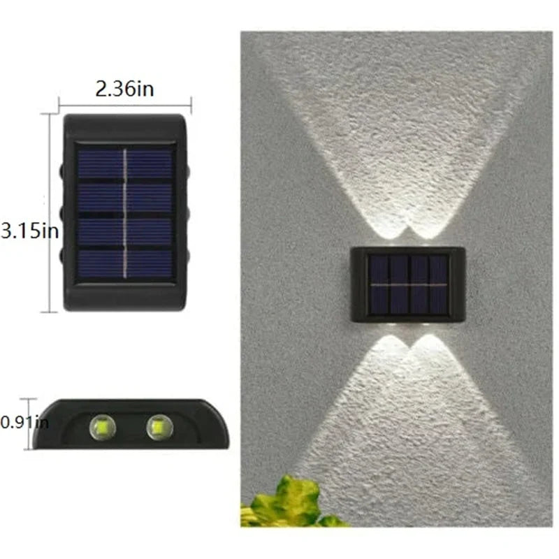 Outdoor Wall Light | Solar Powered & Waterproof | 8-Hour Runtime