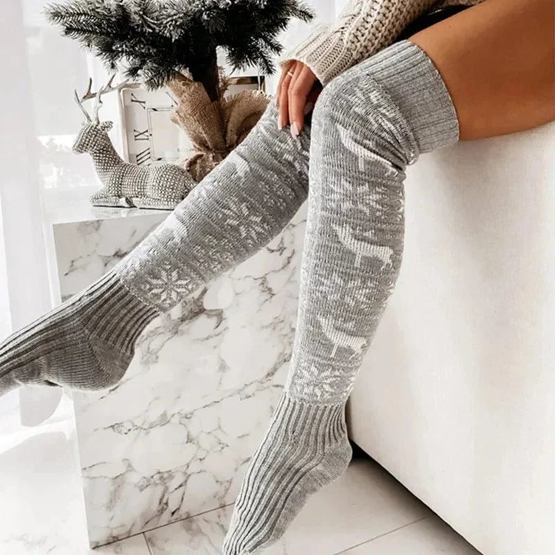Over-The-Knee Socks | Warm Acrylic Knit & Moisture-Wicking | 60 cm Shaft