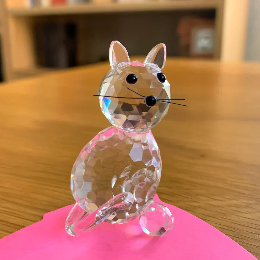 Paperweight | Crystal Animal Figurine | Modern Desk Decor