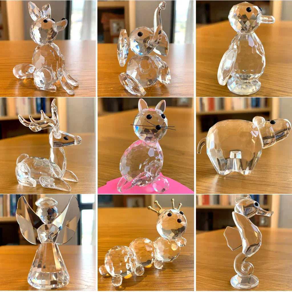 Paperweight | Crystal Animal Figurine | Modern Desk Decor