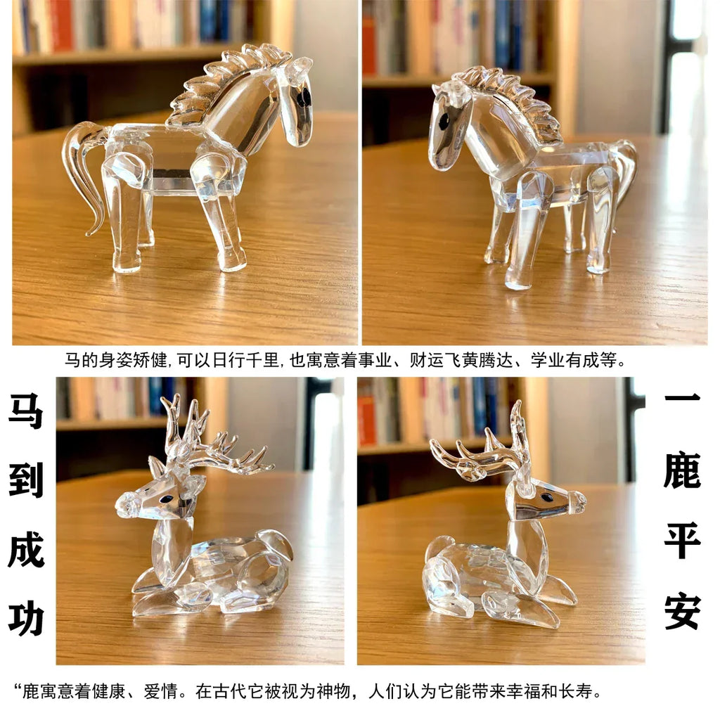 Paperweight | Crystal Animal Figurine | Modern Desk Decor