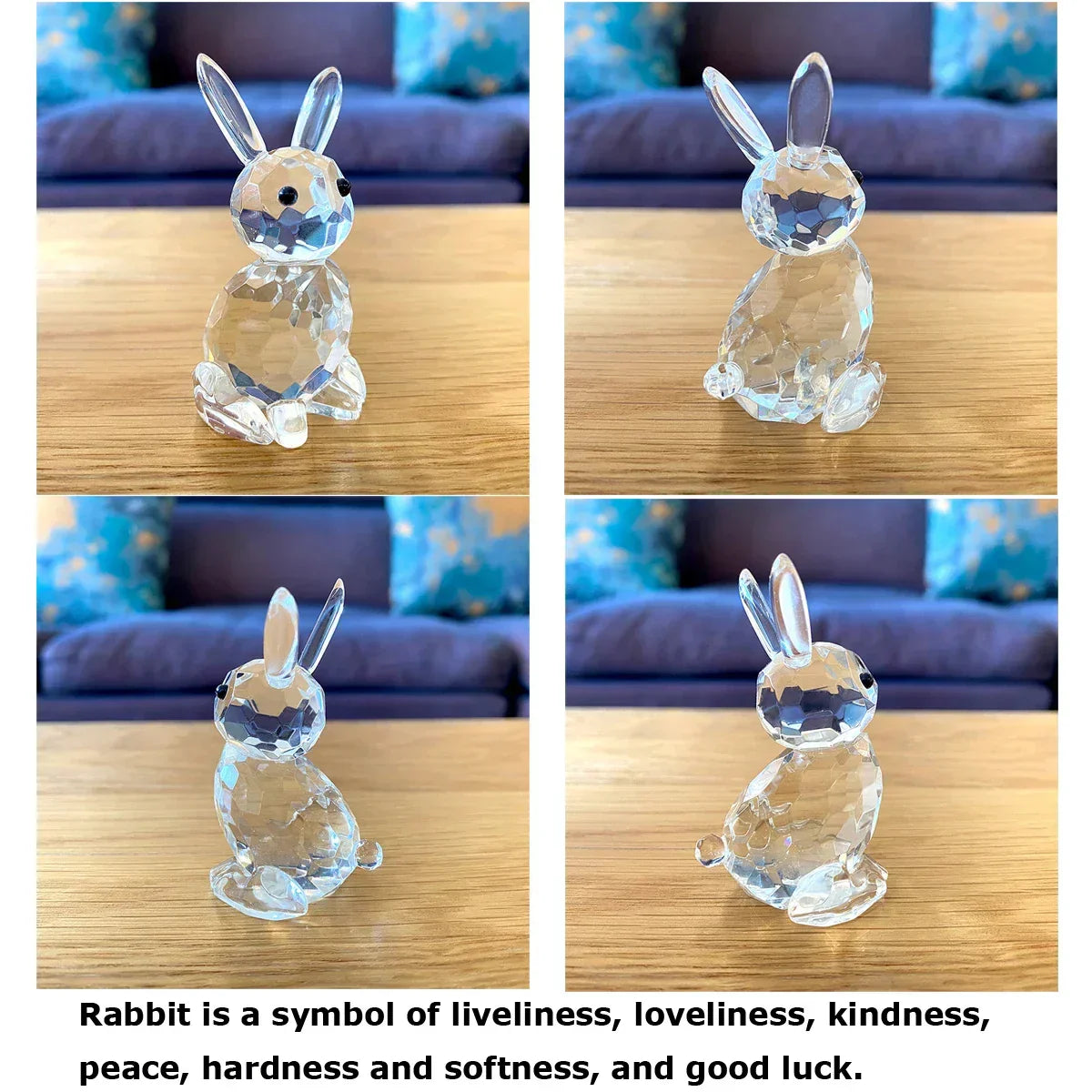 Paperweight | Crystal Animal Figurine | Modern Desk Decor