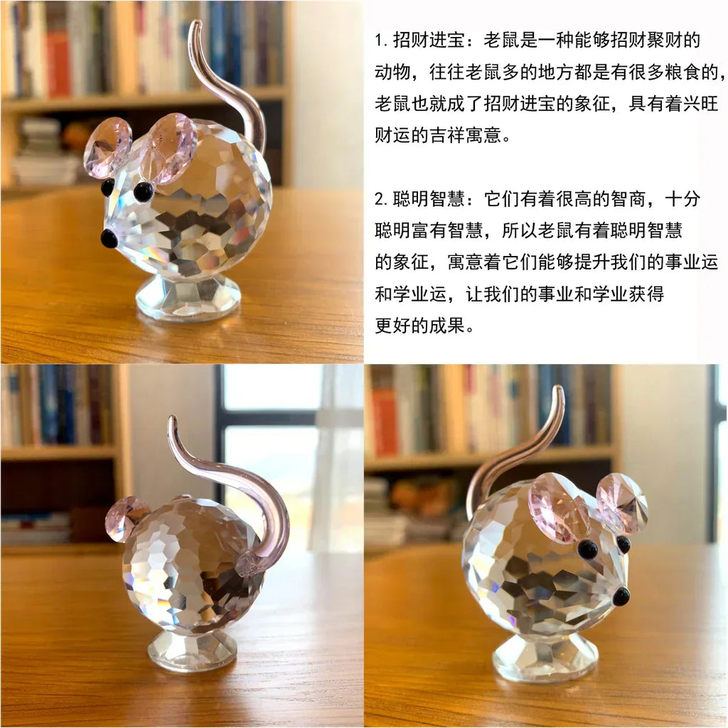 Paperweight | Crystal Animal Figurine | Modern Desk Decor