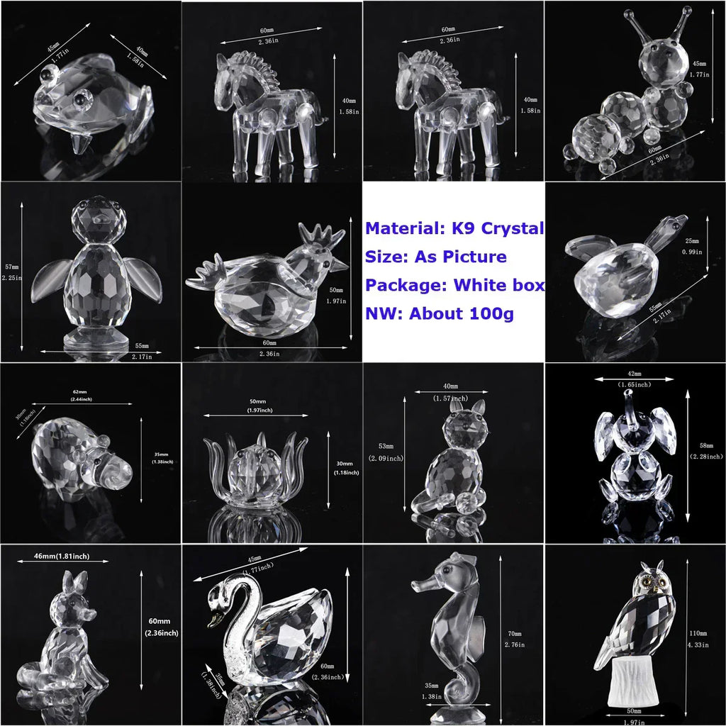 Paperweight | Crystal Animal Figurine | Modern Desk Decor