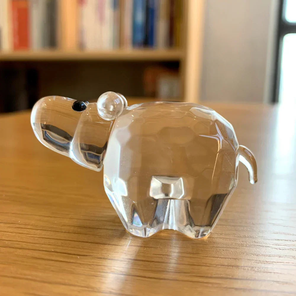 Paperweight | Crystal Animal Figurine | Modern Desk Decor