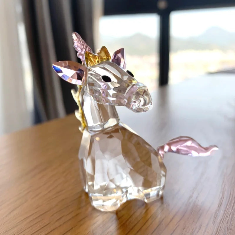 Paperweight | Crystal Animal Figurine | Modern Desk Decor