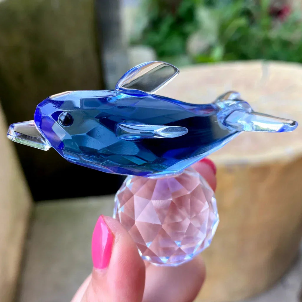Paperweight | Crystal Frog Figurine & Desk Decor