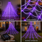 Pendant Lamp | Battery-Powered Spider Web Design | 5 m Length