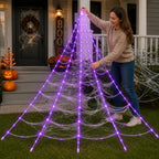 Pendant Lamp | Battery-Powered Spider Web Design | 5 m Length