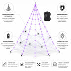 Pendant Lamp | Battery-Powered Spider Web Design | 5 m Length