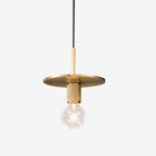 Pendant Lamp | Brass & Glass Hardwired & Dimmer-Compatible