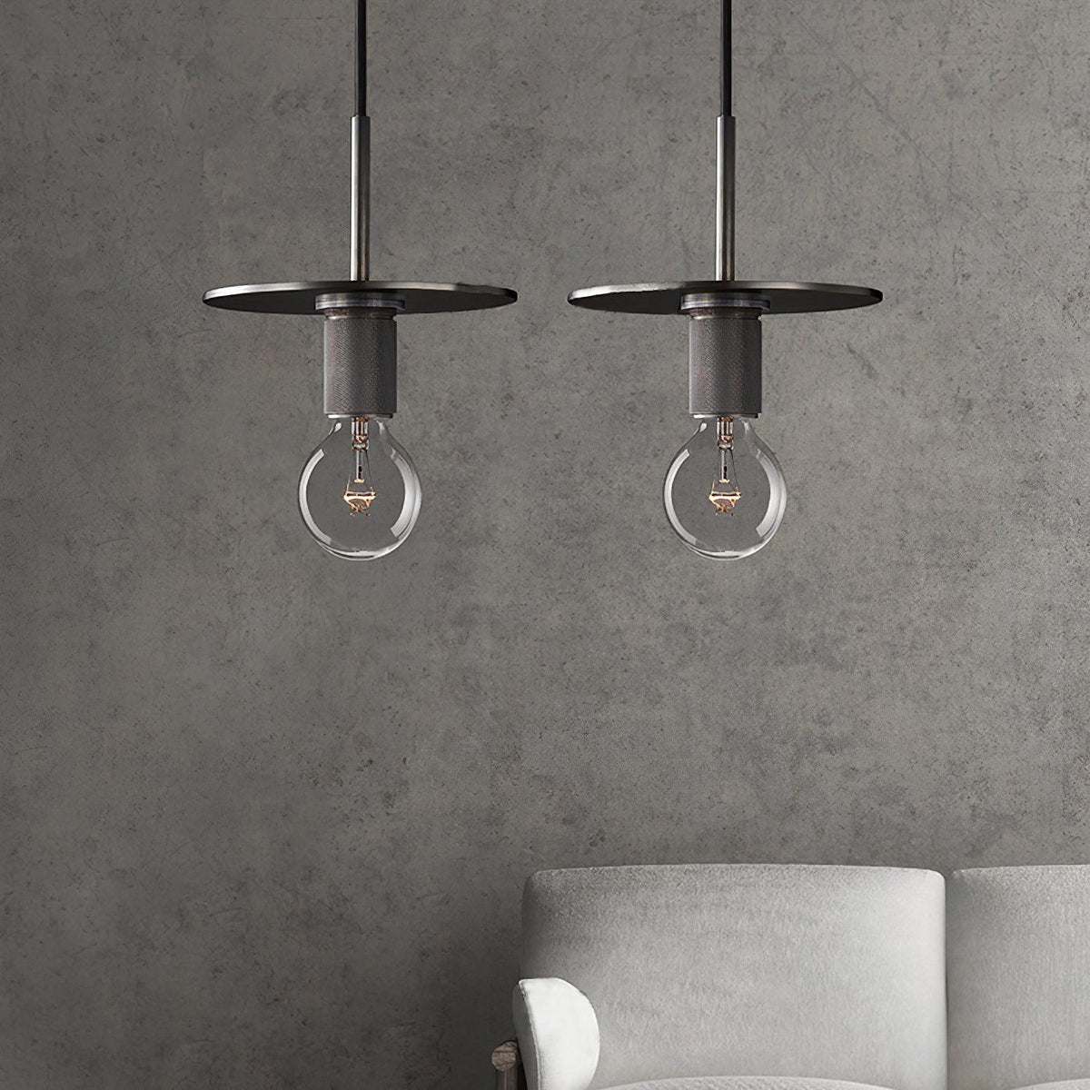 Pendant Lamp | Brass & Glass Hardwired & Dimmer-Compatible