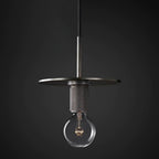 Pendant Lamp | Brass & Glass Hardwired & Dimmer-Compatible