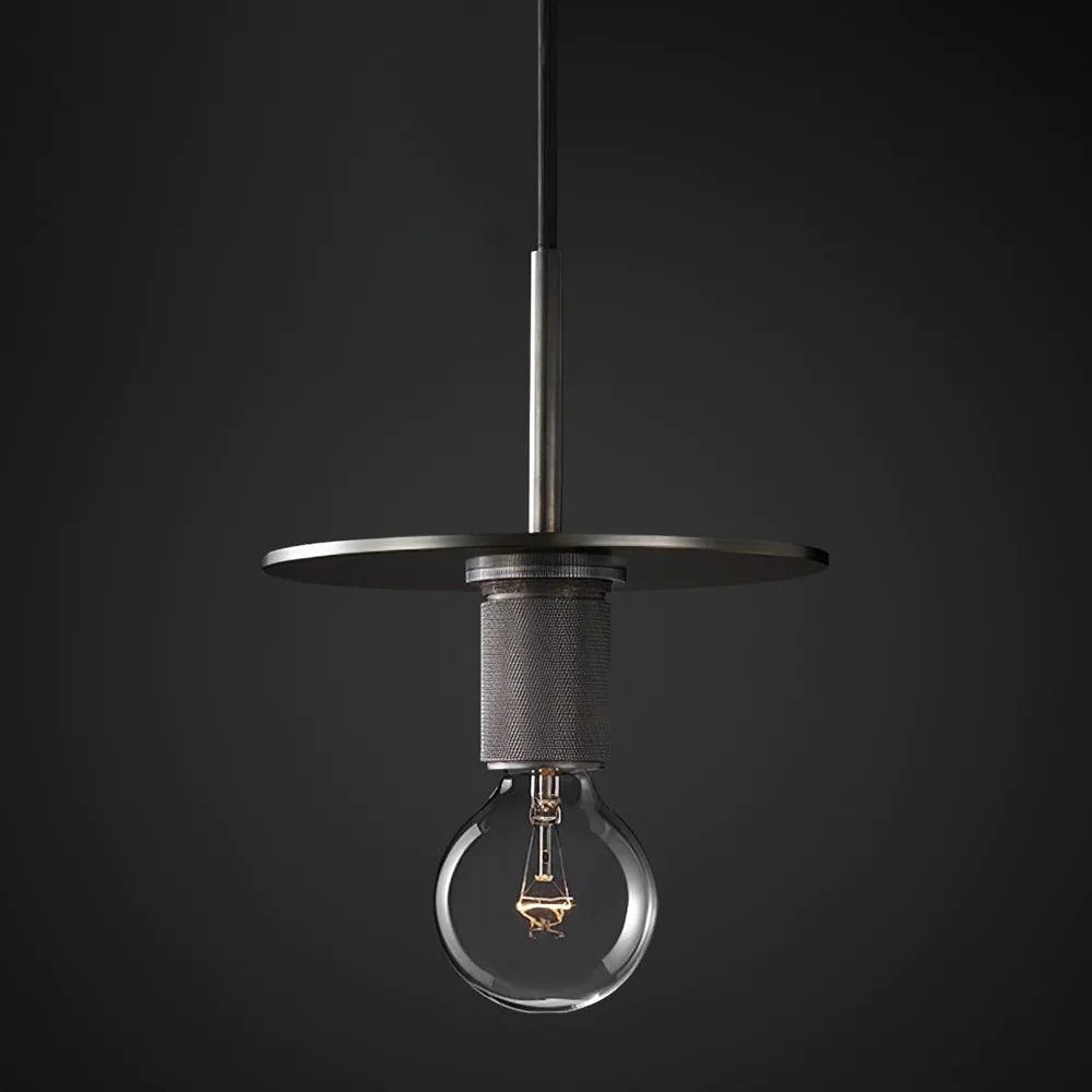 Pendant Lamp | Brass & Glass Hardwired & Dimmer-Compatible