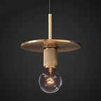 Pendant Lamp | Brass & Glass Hardwired & Dimmer-Compatible