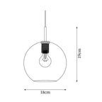 Pendant Lamp | Brass & Glass Hardwired & Dimmer-Compatible