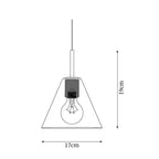 Pendant Lamp | Brass & Glass Hardwired & Dimmer-Compatible