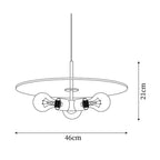 Pendant Lamp | Brass & Glass Hardwired & Dimmer-Compatible