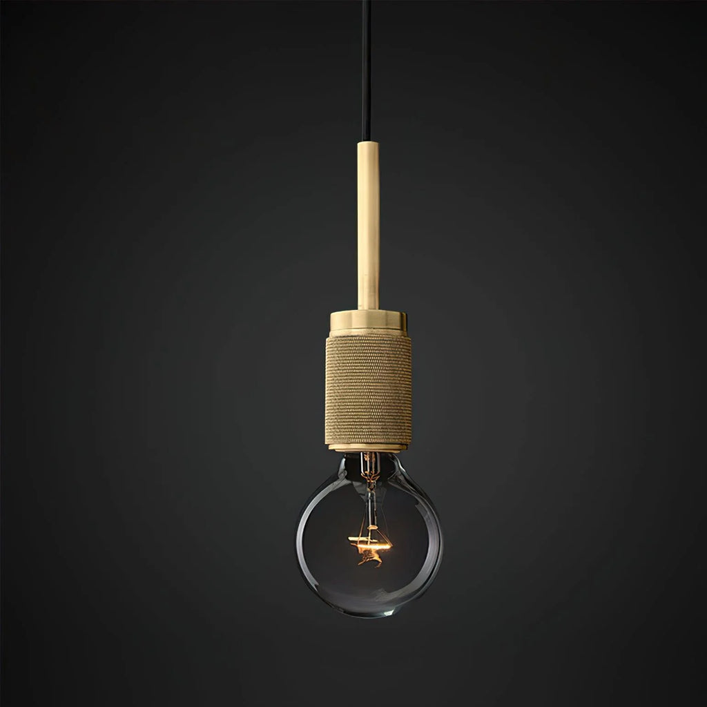 Pendant Lamp | Brass & Glass Hardwired & Dimmer-Compatible