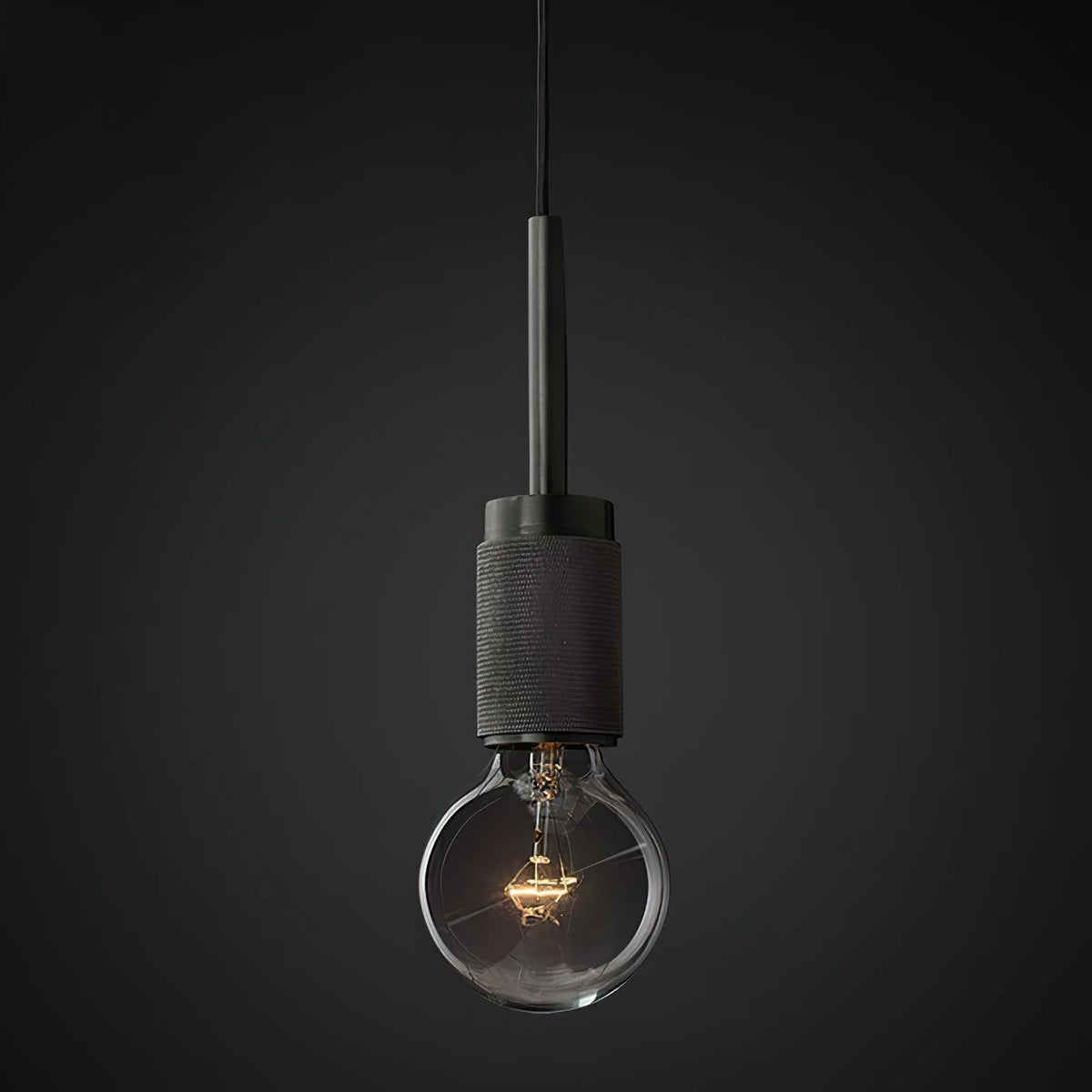 Pendant Lamp | Brass & Glass Hardwired & Dimmer-Compatible