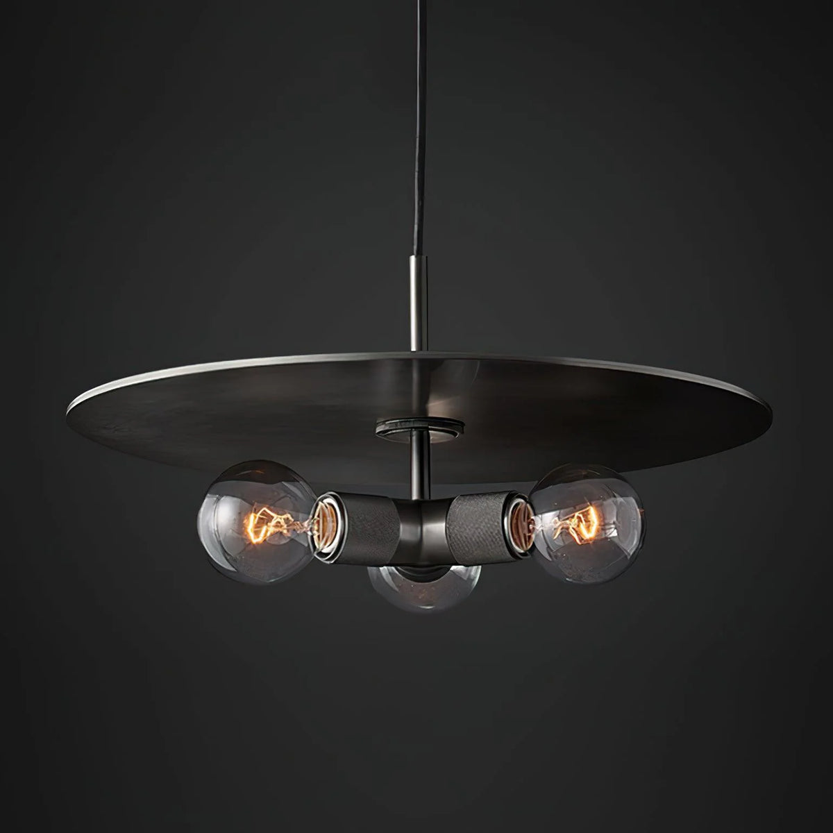 Pendant Lamp | Brass & Glass Hardwired & Dimmer-Compatible