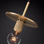 Pendant Lamp | Brass & Glass Hardwired & Dimmer-Compatible