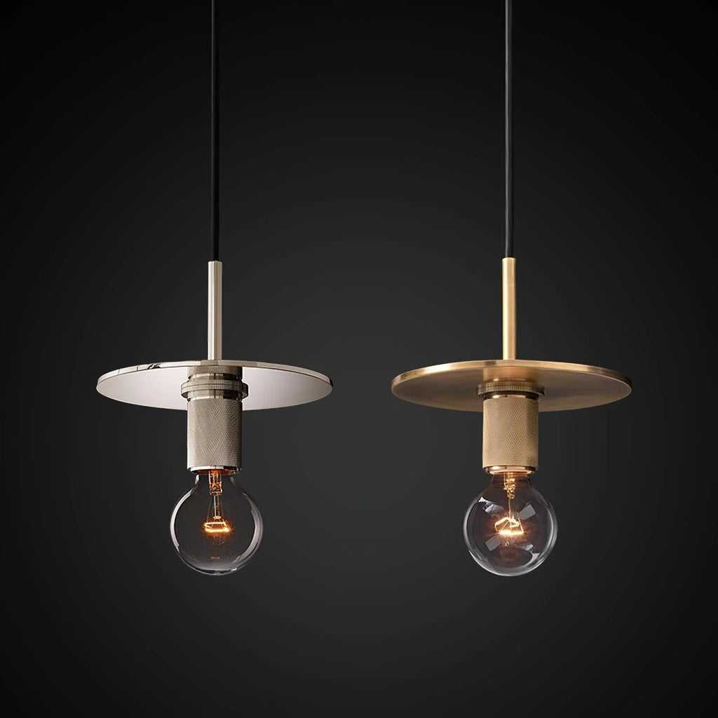 Pendant Lamp | Brass & Glass Hardwired & Dimmer-Compatible