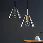 Pendant Lamp | Brass & Glass Hardwired & Dimmer-Compatible