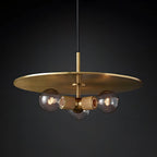 Pendant Lamp | Brass & Glass Hardwired & Dimmer-Compatible