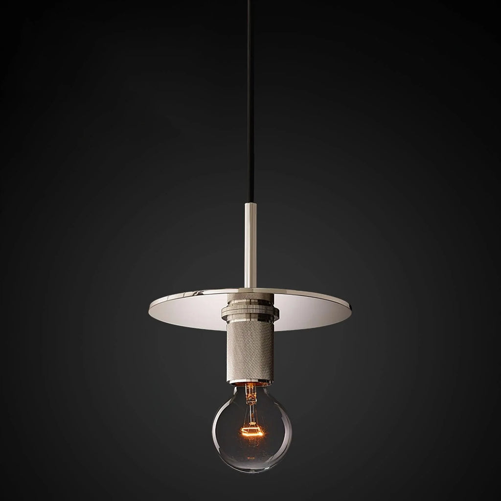 Pendant Lamp | Brass & Glass Hardwired & Dimmer-Compatible