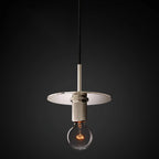 Pendant Lamp | Brass & Glass Hardwired & Dimmer-Compatible