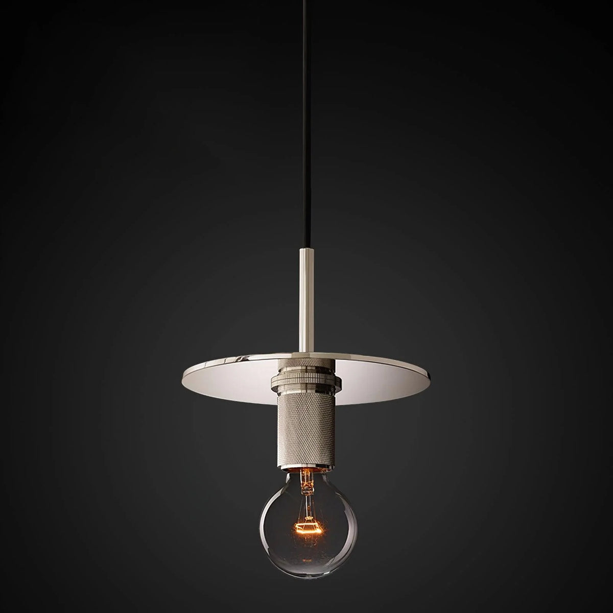Pendant Lamp | Brass & Glass Hardwired & Dimmer-Compatible