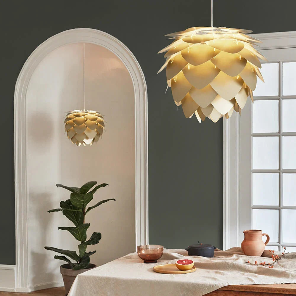 Pendant Lamp | Handmade Pine Wood & Pinecone Design | Adjustable Cord