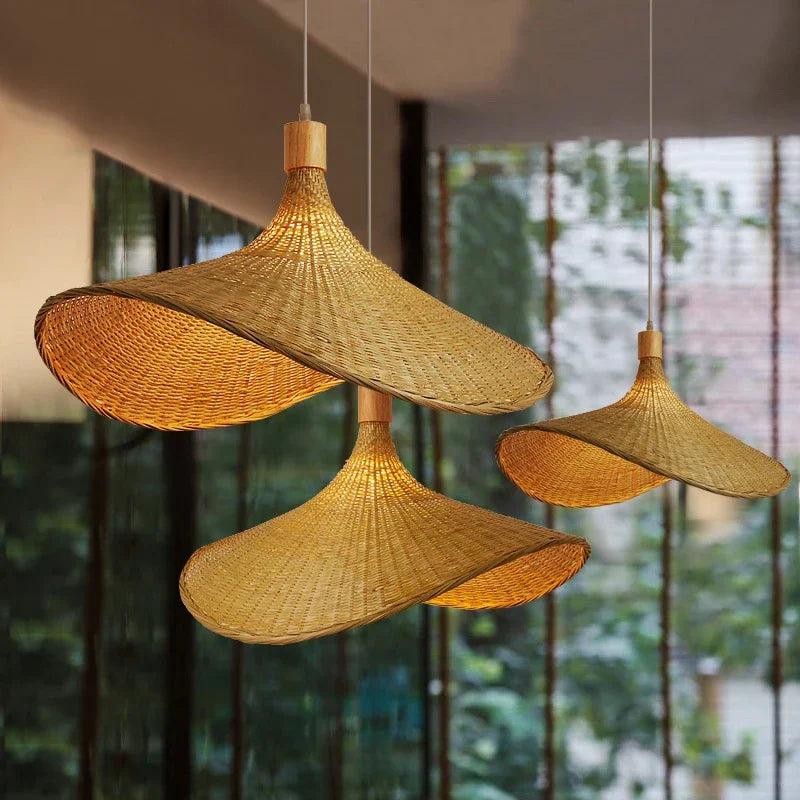 Pendant Lamp | Handwoven Bamboo & Warm Ambient Light | Multiple Sizes