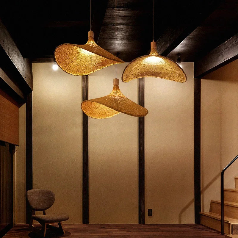 Pendant Lamp | Handwoven Bamboo & Warm Ambient Light | Multiple Sizes